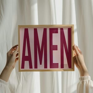 Amen Print Set, Trendy Christian Wall Art (digital Download) - Etsy