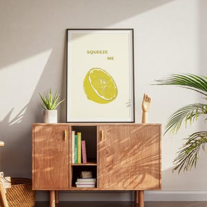 Lemon Print Wall Art Sweet or Sour Lemon Poster Digital Modern Kitchen Decor Aesthetic Playful Lemon Art Fruit Poster Kitchen Wall Decor