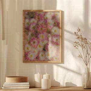Zinnia Wall Art Flowers Print Vintage Poster Antique Wall Decor Colorful Wall Art Digital DOWNLOAD PRINTABLE Art Pink & White Girl Room Art