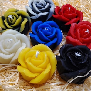 Beeswax Rose Candle: Handcrafted, Natural Honey Scent