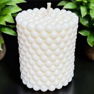 Organic White Pillar Candle: Home Decoration, Wedding Candles