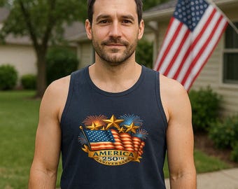 Patriottische tanktop 250e verjaardag van Amerika | Feesttank 1776 2026