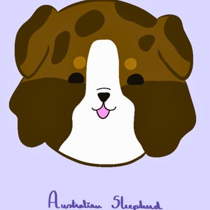 Retrato de perro kawaii imprimible. Retrato de perro kawaii personalizado. Arte adorable y personalizado para mascotas. Listo para imprimir y usar en pantalla digital.