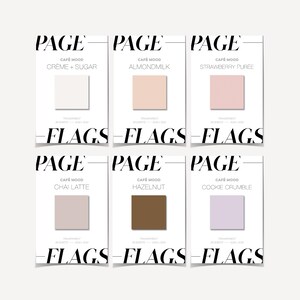 Drapeaux de page transparents carrés – 30 feuilles, pour les livres, les revues, les agendas et les notes d'étude | Papeterie pour annotations