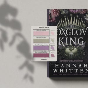 May include: A book cover for "The Oxglow King" by Hannah Whitten. The cover features a dark, ornate heart with a skull inside, surrounded by a crown of thorns. The text "The Oxglow King" is in a gothic font and the author's name is below. The quote "Hannah Whitten is my new favorite obsession" by Jodi Picoult is also included.