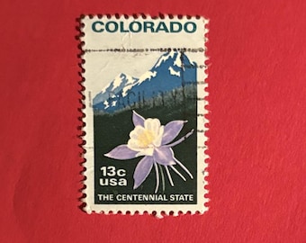 Colorado Statehood 13c stamp; 1977, light cancel, NH/ng