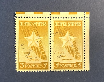 1948 Gold Star Mothers 3c Line Pair; U.S. #969, V/F NH, Ng