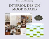 Interior Design Mood Board Template: Editable Canva Layout (Digital Download)
