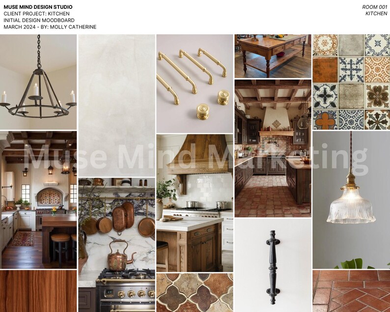 Interior Design Mood Board Template - Canva Editable (digital Download ...
