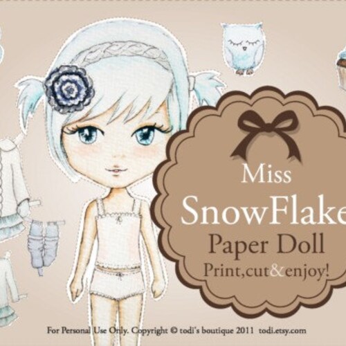 Paper Doll Lilac Instant Download Etsy