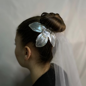 Handmade Hair Clip,Gift For Him Floral Hair Pin Set, White Flower Hair Pin, Bridal Flower Hair Pin, Bridal Hair Clip, Flower Hair Clip,
