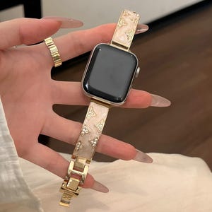 Luxury Apple Watch Band, iWatch women strap 45mm 44mm 42mm 41mm 40mm 38mm, Luxury Women Metal Bracelet, Apple Watch 10 and Ultra2.