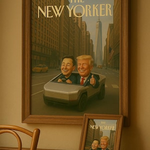 Elon Musk w. Donald Trump (Digital for Prints) Poster / Wall Poster / Wall Decor Poster