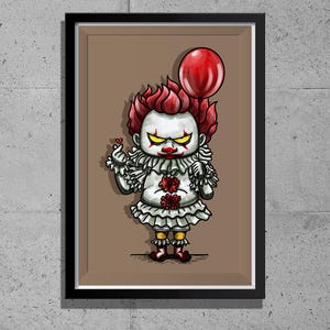 IT Clown (Digital for Prints) Poster / Illustration Art / Wall Poster / Wall Decor Poster