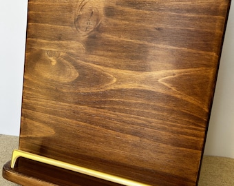 Handgefertigter Kochbuchständer aus Holz | Personalisierter Rezeptbuchhalter | Tablet & iPad Ständer | Benutzerdefinierte Küche Geschenk gemütlich
