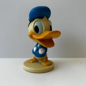 Muñeco cabezón vintage del Pato Donald de los años 80: juguete retro Disney Nodder