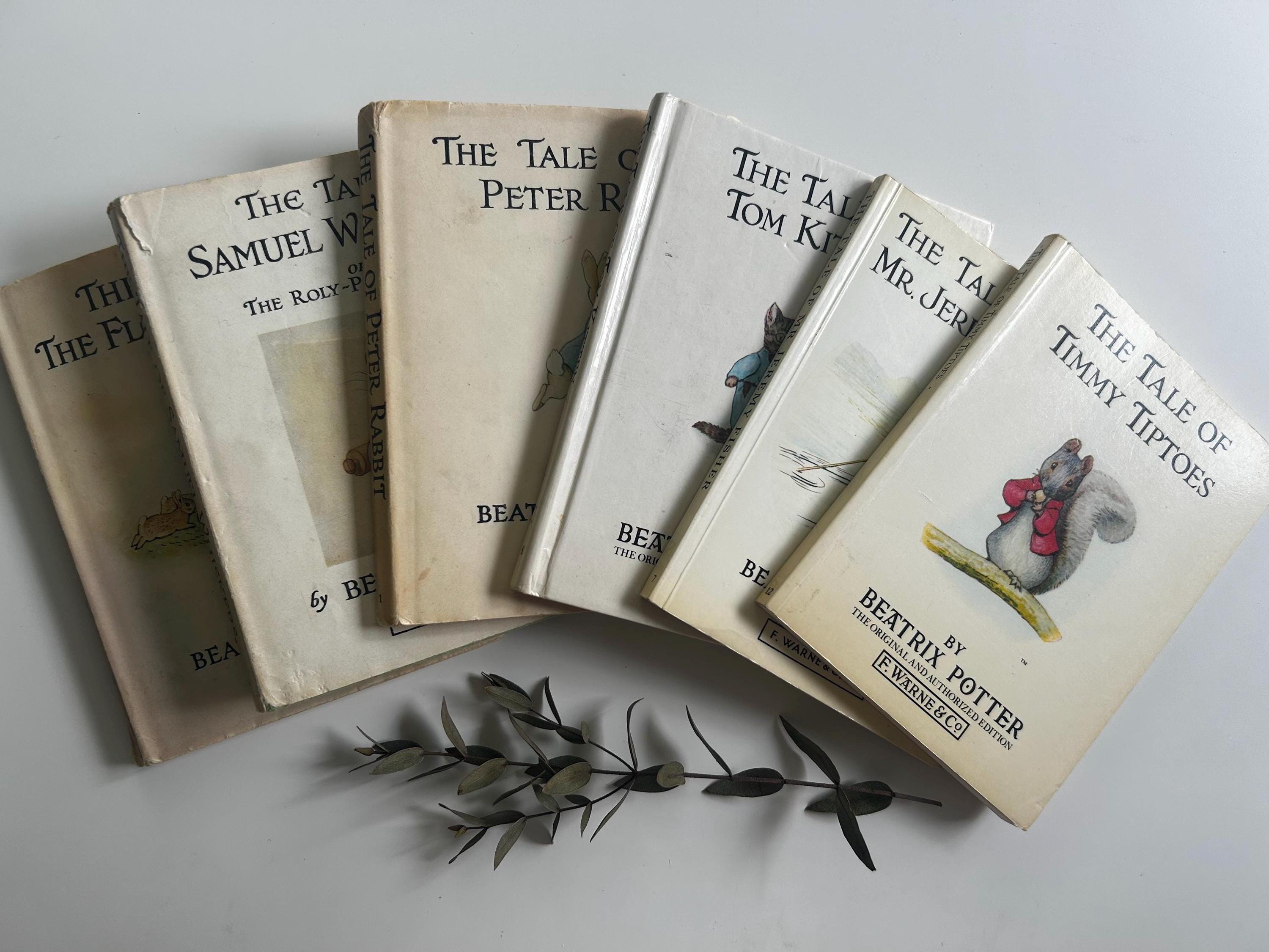 ビンテージ英語絵本 古書 Beatrix Potter 小型絵本 外国語絵本[ピーターラビット ミニチュア絵本箱入り4冊セット