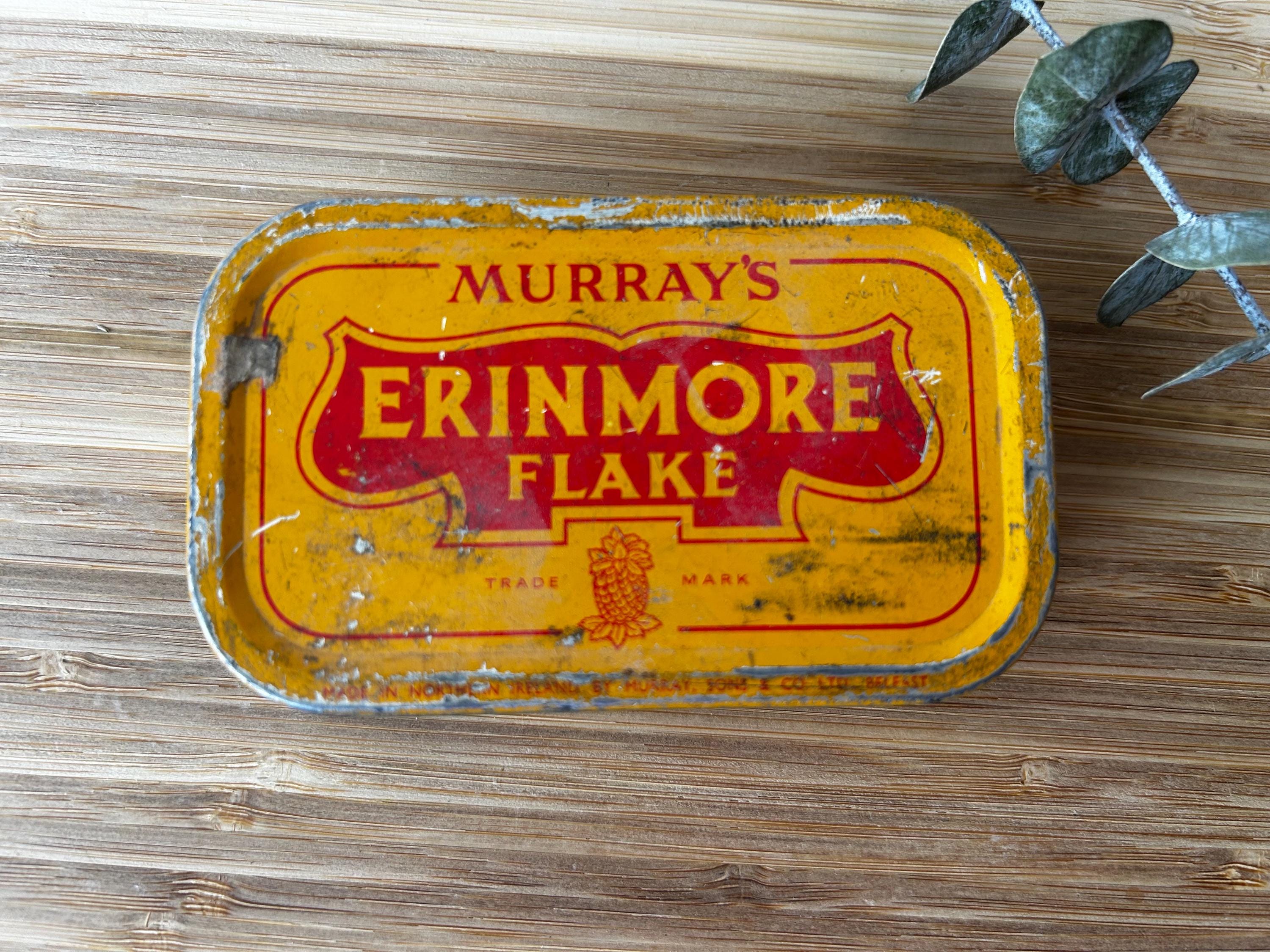 murray's erinmore flake tobacco tin Vintage Murray's Erinmore Flake Tobacco Tin: Collectible Metal Storage,  Rustic Man Cave Decor