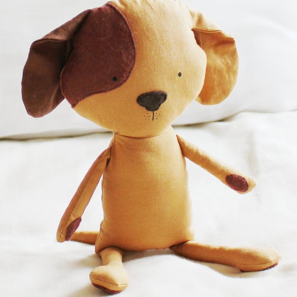 Dog Sewing Pattern Puppy Softie Plush Toy Cloth Doll Pattern PDF