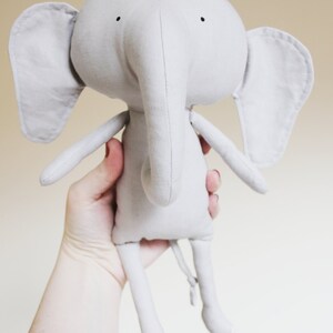 Elephant Sewing Pattern Softie Plush Toy Cloth Doll Pattern PDF image 5