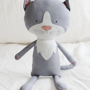 Cat Sewing Pattern Kitten Softie Plush Toy Cloth Doll Pattern PDF