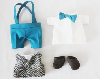 Retro Boy Doll Clothes Set Sewing Pattern Toy Clothing PDF