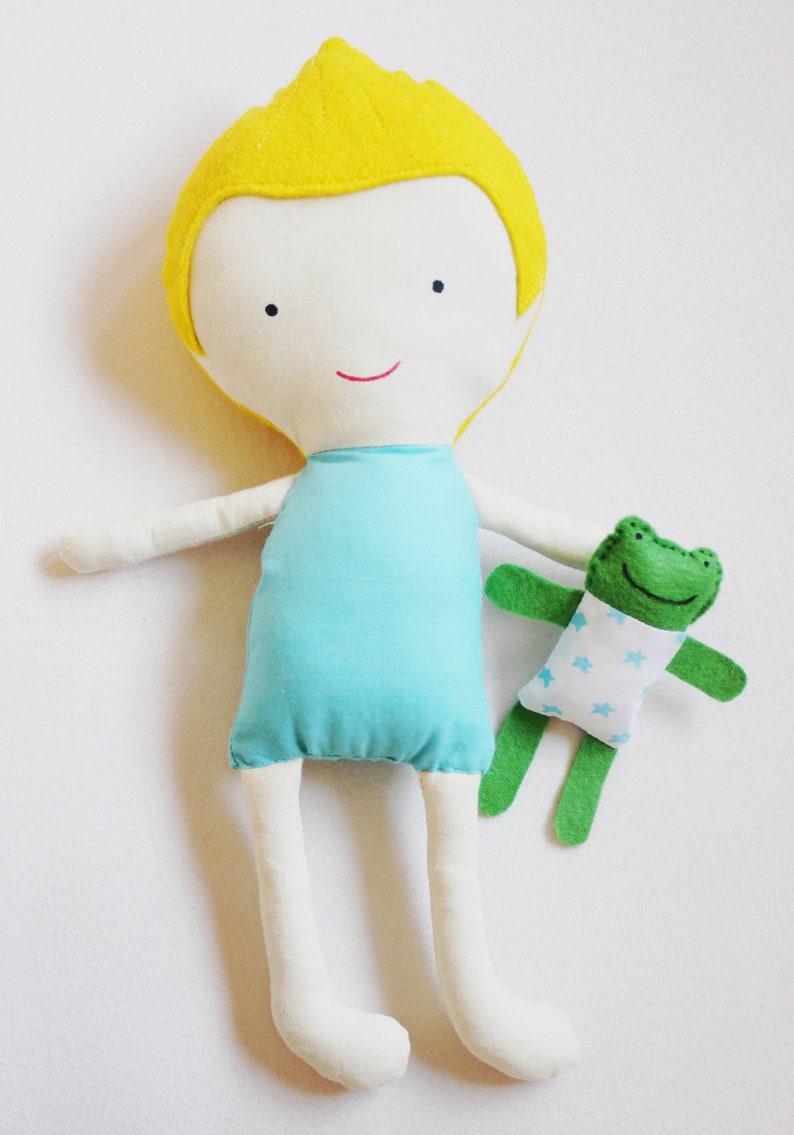 Doll Sewing Pattern Toy Cloth Boy Doll Pattern PDF Sky & Tad image 2