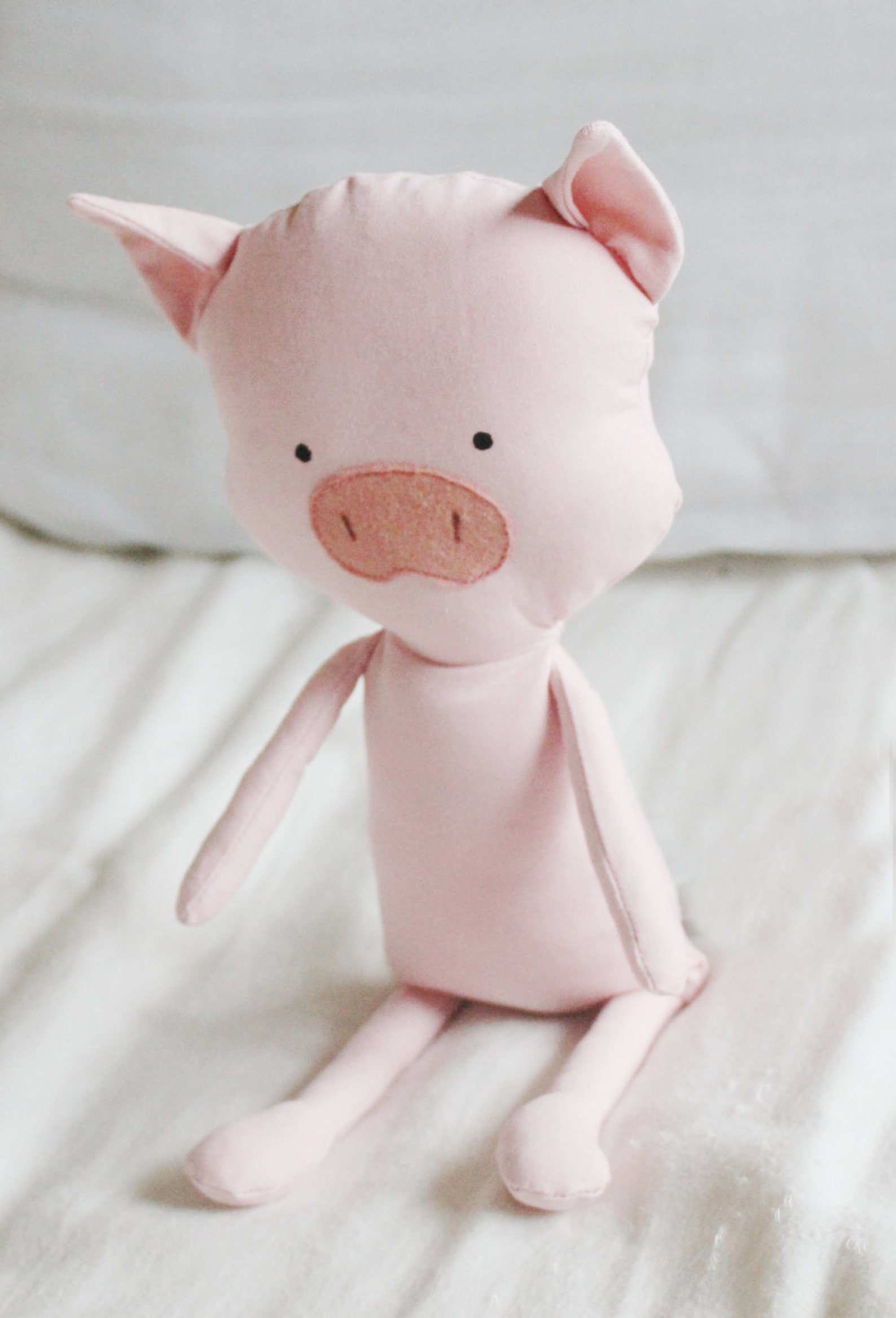 Pig Sewing Pattern Piglet Softie Plush Toy Cloth Doll Pattern Etsy