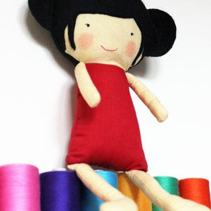 Doll Sewing Pattern Toy Cloth Doll Pattern PDF Ruby & Mei image 4