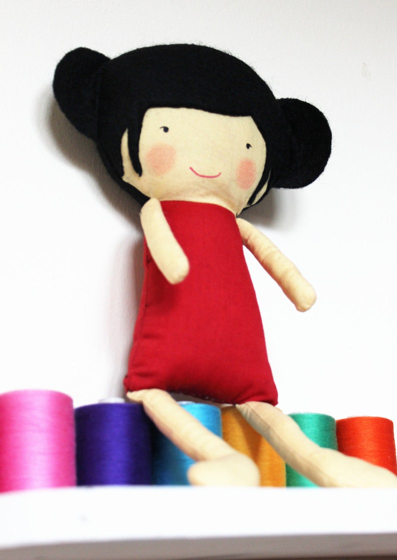 Doll Sewing Pattern Toy Cloth Doll Pattern PDF Ruby & Mei image 4