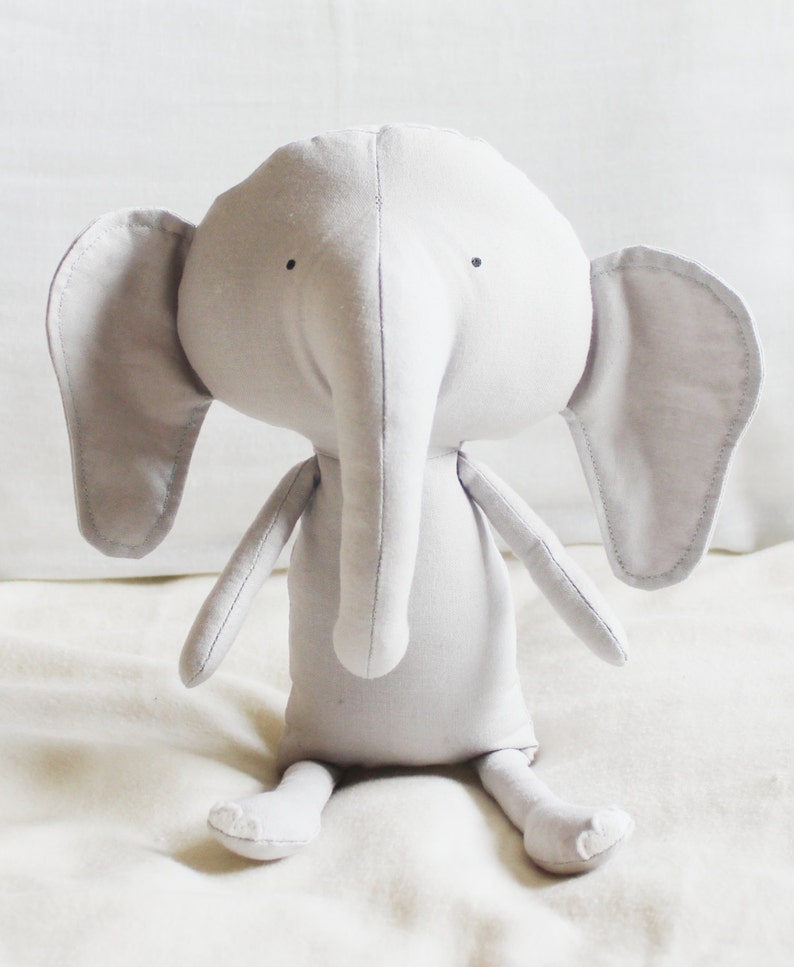 Elephant Sewing Pattern Softie Plush Toy Cloth Doll Pattern PDF image 1