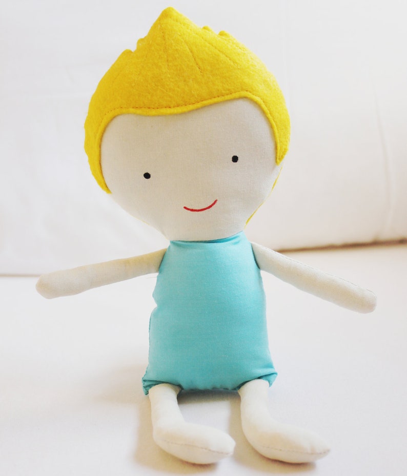 Doll Sewing Pattern Toy Cloth Boy Doll Pattern PDF Sky & Tad image 1