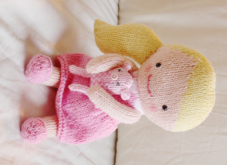 Doll Knitting Pattern Toy Rag Doll Pattern PDF Rosie & Lulu image 3