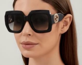 Vintage Gucci GG3713/S Oversized Sunglasses in Brown and