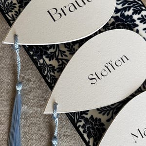Menükarte + Platzkarte für Hochzeit, Geburtstag, Taufe & Co