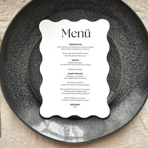 Menükarte + Platzkarte für Hochzeit, Geburtstag, Taufe & Co