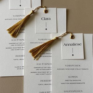 Menükarte + Platzkarte für Hochzeit, Geburtstag, Taufe & Co