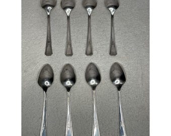 Vintage Oneida Debonair Silver Plate Teaspoons - Lot of 8