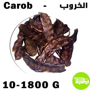 Moroccan Natural Whole Carob Caroubier Dried Herb Ceratonia Siliqua - الخروب