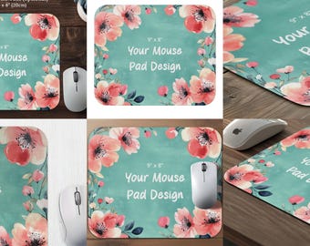 Mousepad Realistic Mockup BUNDLE - 6 Professional Photoshop Mouse Pad POD Printify Gooten Seller Mockup Templates - PSD Mockups