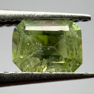 0.59 Carat Natural Unheated Light Green Peridot Loose Facet Gemstone Rare Collector Stone from Pakistan