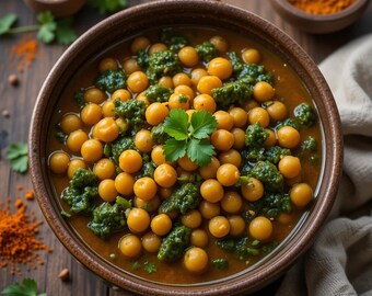Spiced Chickpea & Spinach Stew – Flavor-Packed and Diabetic-Friendly