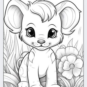 26 Pages Wild Animals Coloring Book