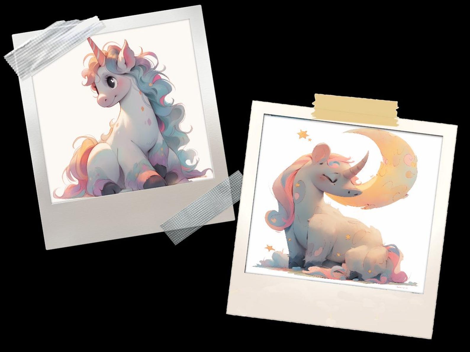 20 PNG Baby Unicorns Clipart Bundle, Magical Unicorn Graphics,cute ...