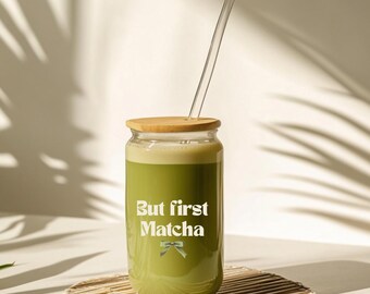 Verre Matcha Verre à Cocktail Hejo Bow - 500ml Avec Couvercle Et Paille - Design Nœud Rose - Réutilisable Gobelet Bubble Tea