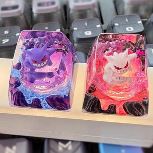 Genga.r Pokemo.n Resin Keycap - Custom 3D Printed Anime Keyboard Esc Keycap - Ideal Gift for Him