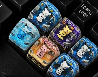 Handmade Anime Resin Artisan Keycap: Keycaps