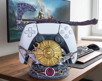 Controller Stand,Xbox PS5 Switch Pro Desk Gaming Accessory, Gamer Gift