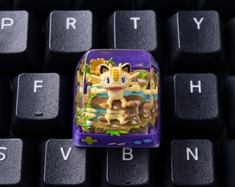 Handmade Anime Resin Artisan Keycap:Purple keycaps Collection(1u)