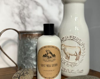 Peppermint Crème Goat Milk Lotion – Handmade, Hydrating & Cooling | Essential Oil, Natural Skincare